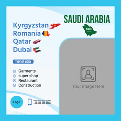 Immigration visa social media post design