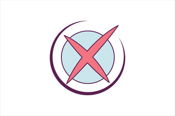 Wrong Yes Flat Sticker Design