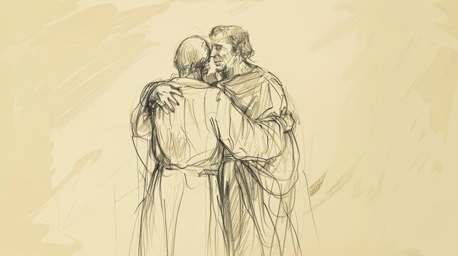 Assurance and Virtues: 2 Peter 1 Biblical Illustration with Calling, Prophecy, Faith on Beige Background and Copyspace
