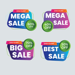 Realistic red price tags collection. Special offer or shopping discount label. Retail paper sticker. Promotional sale badge with text. Vector illustration.