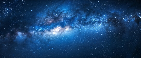 Naklejka premium Night sky with Milky Way flowing through it milky way that perfo