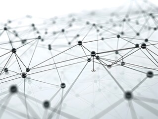 Interconnected Tech Nodes Forming Dynamic Digital Patterns