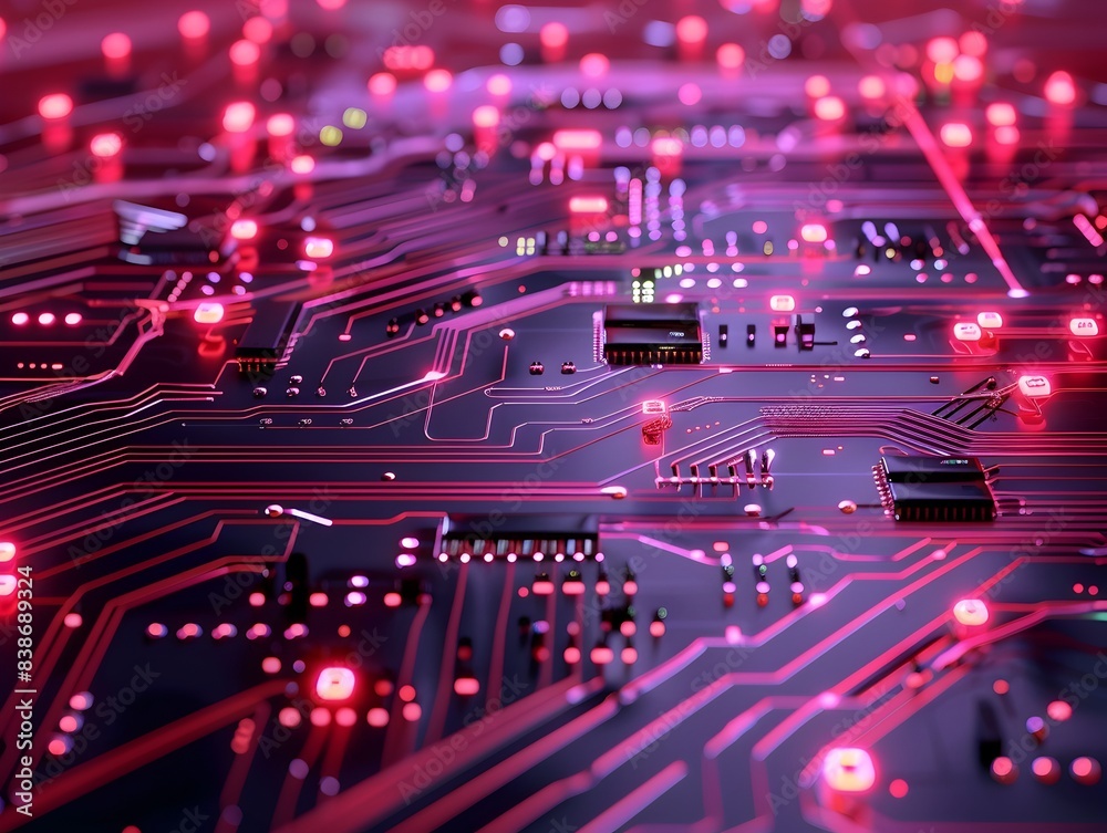 Poster digital circuits intricate patterns of interconnected electronic components