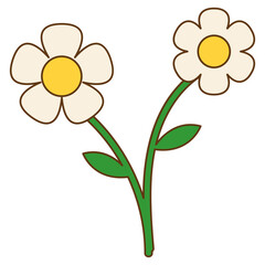 Pop Retro Groovy Flower