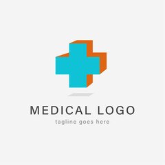 Obraz premium pharmacy clinic medical logo icon signboard