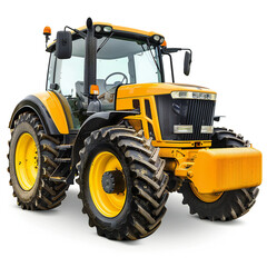 Obraz premium Modern agricultural tractor, front view