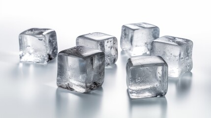 Ice cube isolated on white background