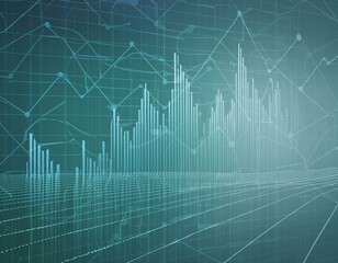 technical financial graph on technology abstract background