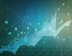 technical financial graph on technology abstract background