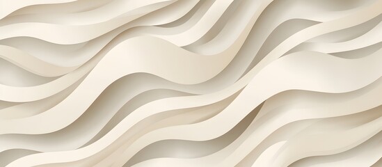 Fototapeta premium Abstract Beige wavy textured. layer pattern. modern design, row stripes background texture. 