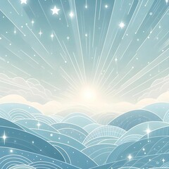 Light color illustration style, stars, DM, cards