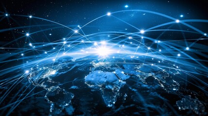 Technology Background with Internet Network 