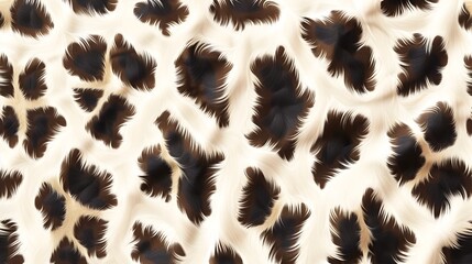 Fur Seamless Pattern with Giraffe Inspired Patches in Neutral Tones