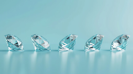 Diamonds, the beauty of precious gems