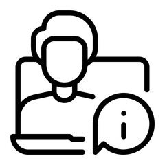 virtual assistant line icon