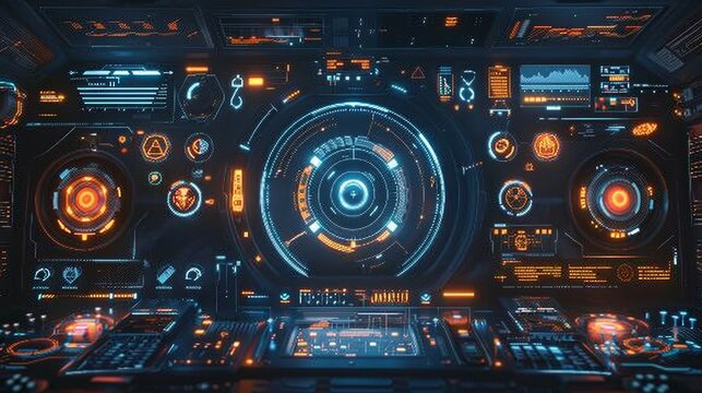 Technology Background with User Interface 