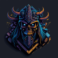 Obraz premium Undead Demon Warload covered with Ironclad Armor