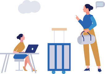 The girls are talking.