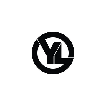 Letter YL circle logo design vector