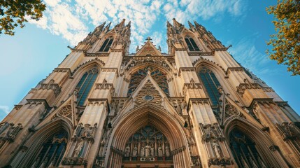 Fototapeta premium View of Cathedral with Blue Sky