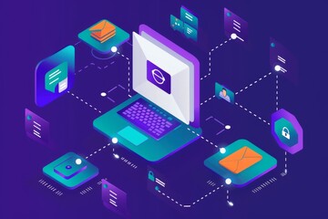 A detailed graphic showing the steps of sending and receiving an encrypted email
