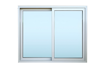 A window with a white frame and a clear glass pane