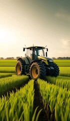 Fototapeta premium tractor in field