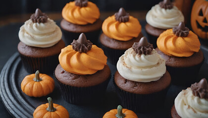 halloween decorated cupcakes