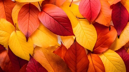 Obraz premium Vibrant Autumn Foliage in Shades of Red Orange and Yellow