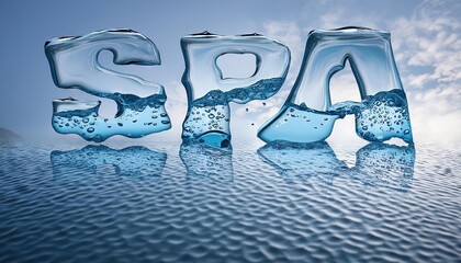 SPA in Creative Water Letters