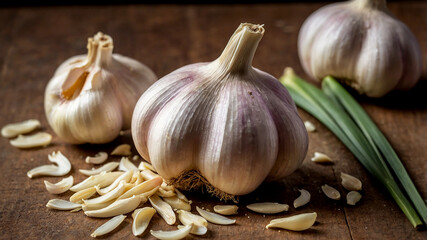 Garlic Cloves  are often minced, sliced, or crushed to add a robust, aromatic flavor to seafood dishe