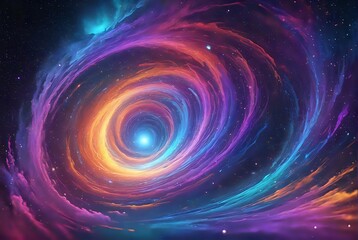 Obraz premium Vivid Cosmic Abstract Art
