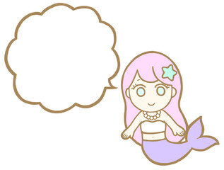 人魚イラストふきだし