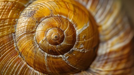 Captivating Spiral Snail Shell with Mesmerizing Texture and Natural Design