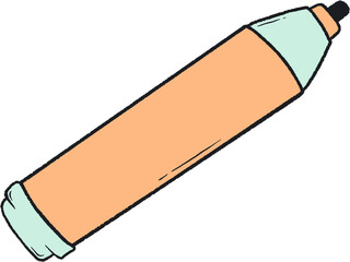 cartoon pen with a black tip