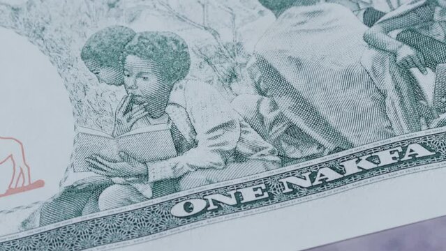 1 Eritrean nakfa national currency money legal tender banknote bill 7