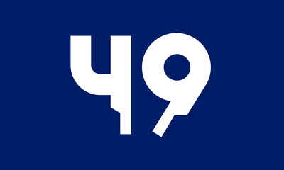 Number Tech Blue Modern Logo