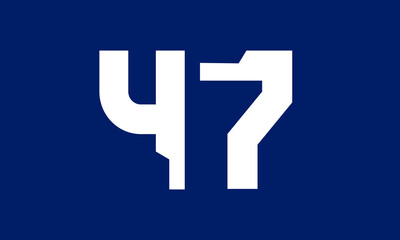 Obraz premium Number Tech Blue Modern Logo