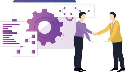 The boys are dealing for webpage settings.