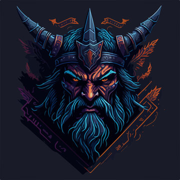 Undead ancient demon warlord covered with ironclad armor