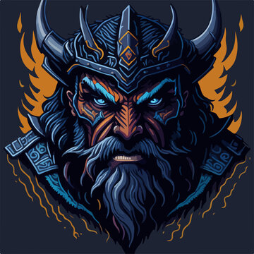 Undead ancient demon warlord covered with ironclad armor