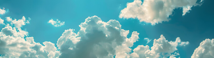 Paranomic sky background with clouds.