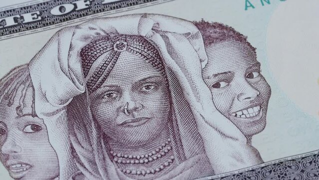 1 Eritrean nakfa national currency money legal tender banknote bill bank 3