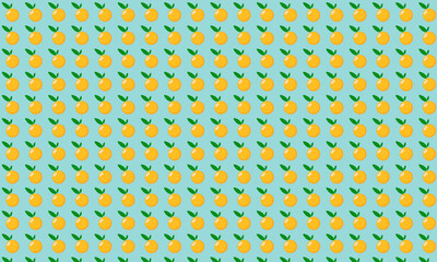 blue background picture There is an orange-shaped pattern on the surface.