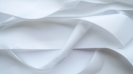 Close-up of a stack of white paper sheets arranged neatly, showcasing their smooth texture and crisp edges..