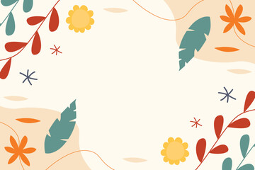 Simple Summer Leaf Autumn Leaf Vector Element Background Template