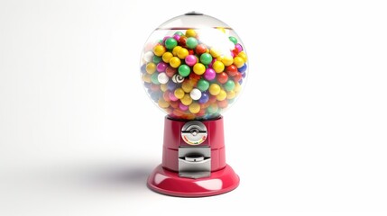 Carousel Gumball Machine Isolated on white background