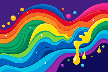 Fototapeta premium fluid background with liquid shapes in rainbow colors