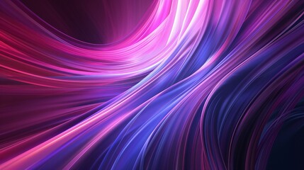 3d abstract render of flowing gradient neon curve wave in motion