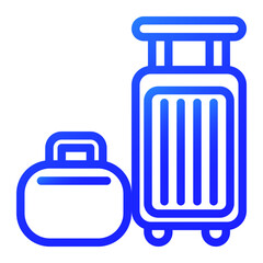 suitcases and bags gradient icon